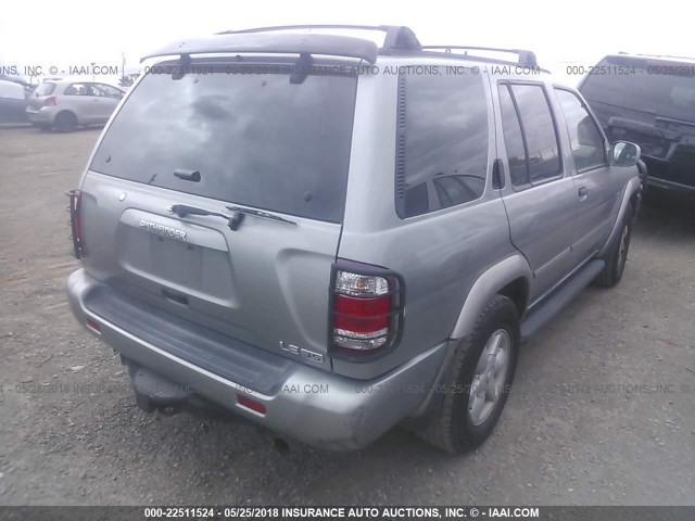 JN8DR07Y51W525416 - 2001 NISSAN PATHFINDER LE/SE/XE SILVER photo 4