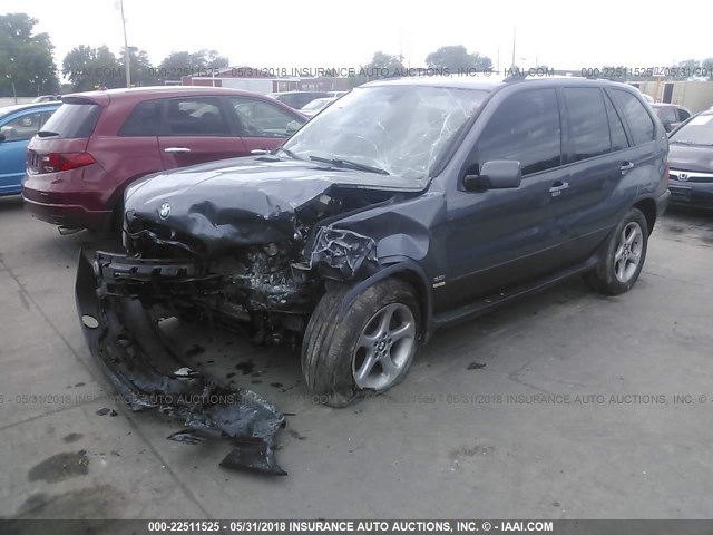 5UXFA53523LV74418 - 2003 BMW X5 3.0I GRAY photo 2