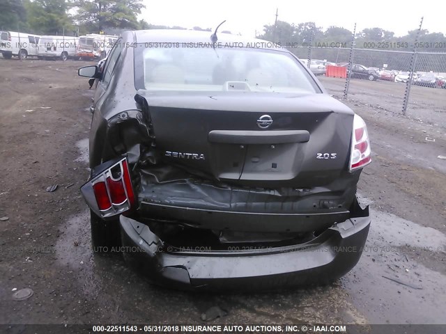 3N1AB61E17L602319 - 2007 NISSAN SENTRA 2.0/2.0S/2.0SL Dark Brown photo 6