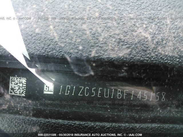 1G1ZC5EU1BF145158 - 2011 CHEVROLET MALIBU 1LT 棕色 照片 9