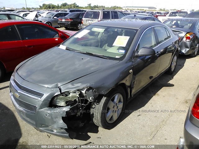 1G1ZG57B78F156318 - 2008 CHEVROLET MALIBU LS GRAY photo 2