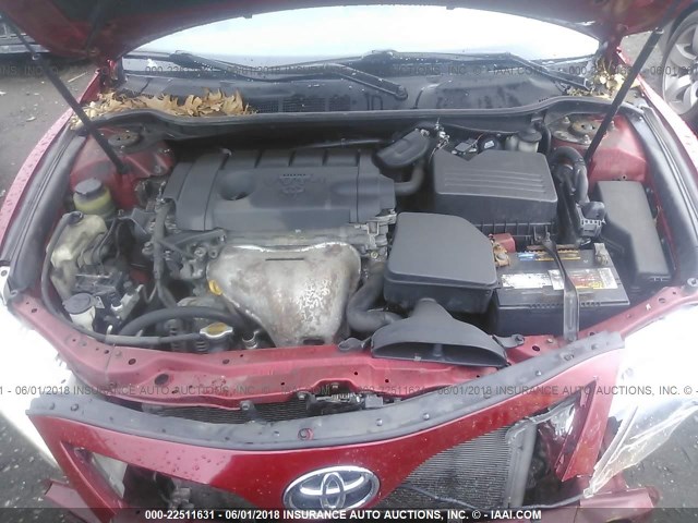 4T1BF3EK4AU108047 - 2010 TOYOTA CAMRY SE/LE/XLE 红色 照片 10