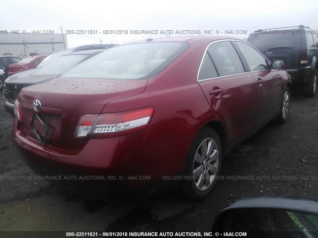 4T1BF3EK4AU108047 - 2010 TOYOTA CAMRY SE/LE/XLE 红色 照片 4