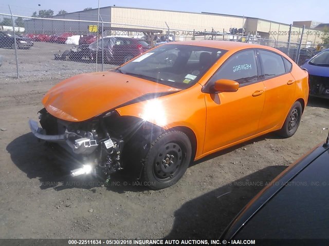 1C3CDFCB3DD329876 - 2013 DODGE DART LIMITED/R/T ORANGE photo 2