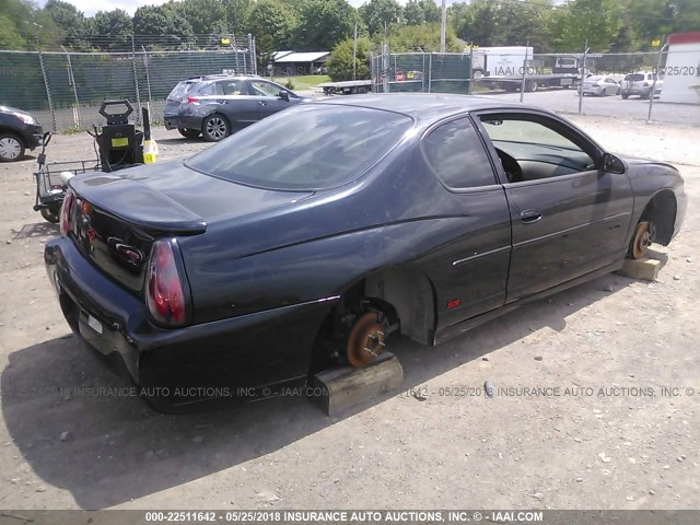 2G1WX12K949228092 - 2004 CHEVROLET MONTE CARLO SS შავი ფოტო 4