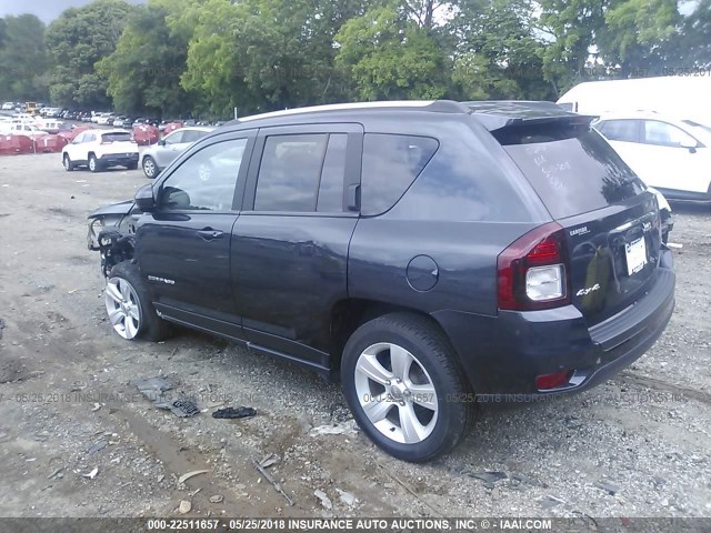 1C4NJDEB2GD542191 - 2016 JEEP COMPASS LATITUDE 深蓝色 照片 3