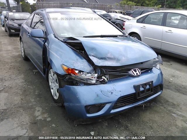 2HGFG12608H559571 - 2008 HONDA CIVIC LX BLUE photo 6