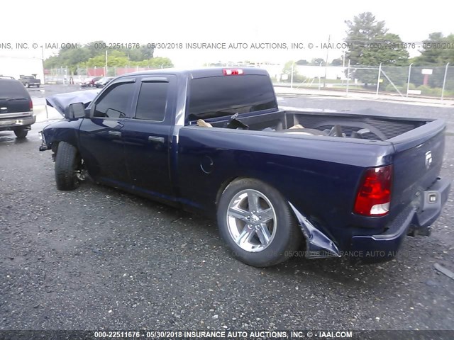 1C6RD7FT2CS340899 - 2012 DODGE RAM 1500 ST BLUE photo 3