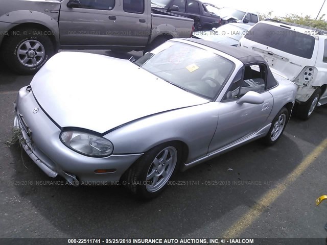 JM1NB3535Y0153179 - 2000 MAZDA MX-5 MIATA LS SILVER photo 2