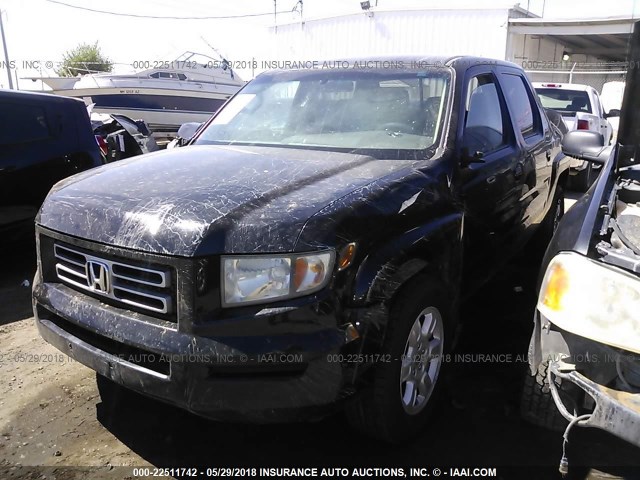 2HJYK164X7H551471 - 2007 HONDA RIDGELINE RTS BLACK photo 2