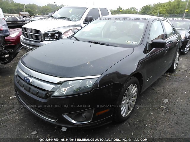 3FADP0L30AR286863 - 2010 FORD FUSION HYBRID BLACK photo 2