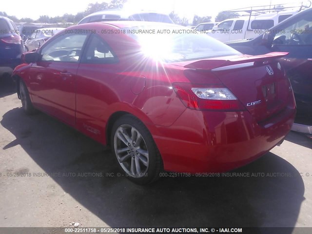 2HGFG21557H708702 - 2007 HONDA CIVIC SI RED photo 3