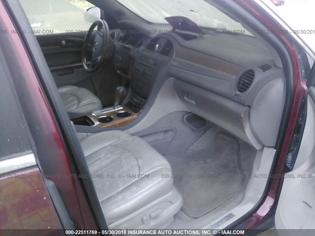 5GAKVBED2BJ121290 - 2011 BUICK ENCLAVE CXL წითელი ფოტო 5