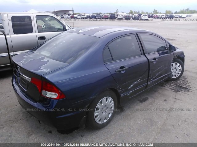 2HGFA1F32AH503834 - 2010 HONDA CIVIC VP BLUE photo 4