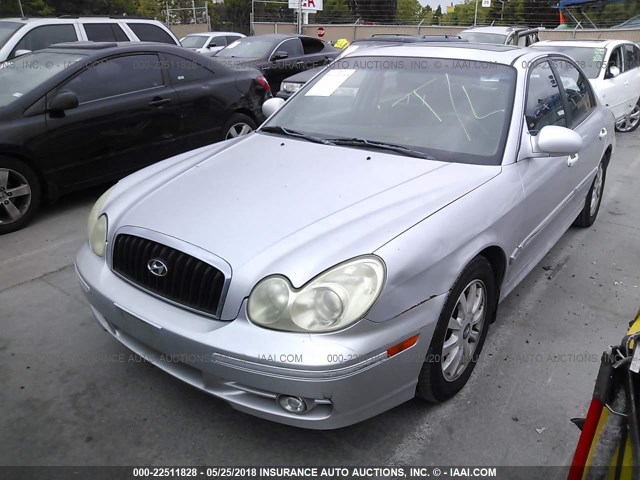 KMHWF35H83A880934 - 2003 HYUNDAI SONATA GLS/LX SILVER photo 2