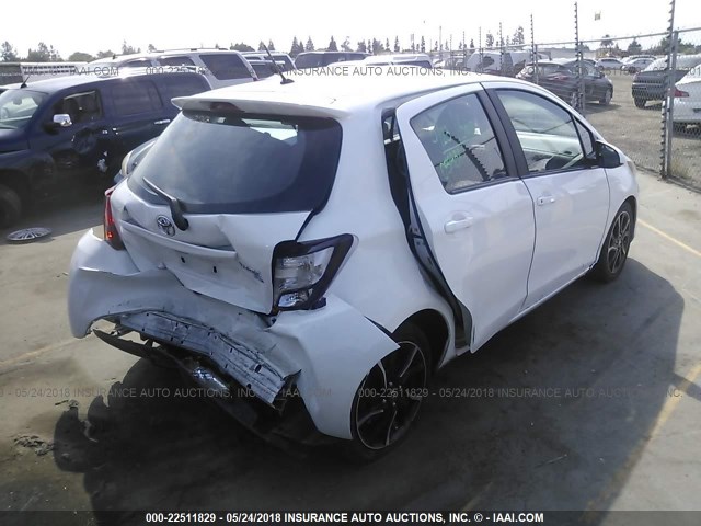 VNKKTUD33GA057431 - 2016 TOYOTA YARIS L/LE/SE WHITE photo 4