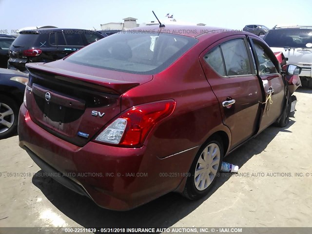 3N1CN7AP5GL882463 - 2016 NISSAN VERSA S/S PLUS/SV/SL RED photo 4