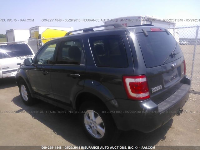 1FMCU93148KC14141 - 2008 FORD ESCAPE XLT BLACK photo 3