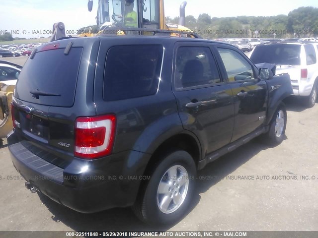 1FMCU93148KC14141 - 2008 FORD ESCAPE XLT BLACK photo 4