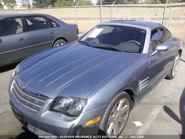 1C3LN69L78X074408 - 2008 CHRYSLER CROSSFIRE LIMITED Light Blue photo 2