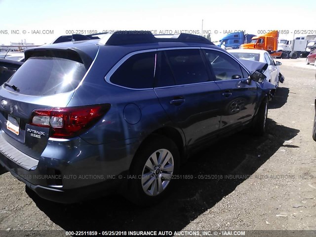 4S4BSACC3G3262677 - 2016 SUBARU OUTBACK 2.5I PREMIUM BLUE photo 4