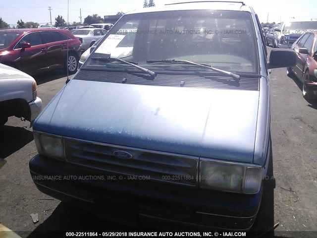 1FMDA31X9RZB15972 - 1994 FORD AEROSTAR BLUE photo 6