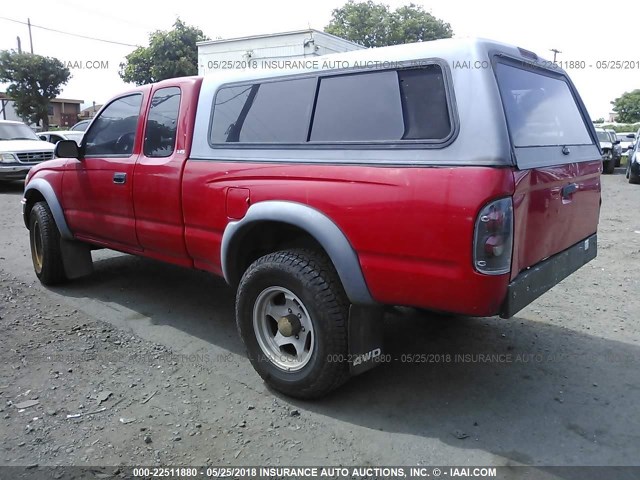 5TEWM72N42Z888836 - 2002 TOYOTA TACOMA XTRACAB RED photo 3