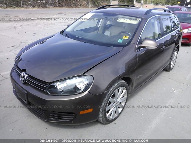 3VWPL7AJ9BM662615 - 2011 VOLKSWAGEN JETTA TDI BROWN photo 2