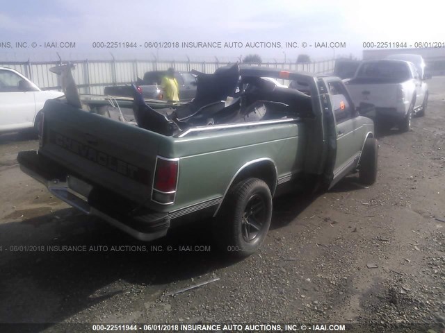 1GCCT14B4E8167380 - 1984 CHEVROLET S TRUCK S10 GREEN photo 4