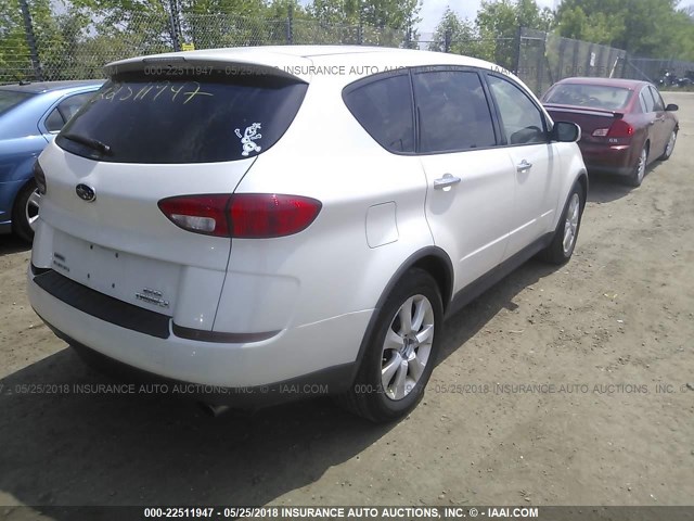 4S4WX85C064403965 - 2006 SUBARU B9 TRIBECA 3.0 H6/3.0 H6 LIMITED WHITE photo 4