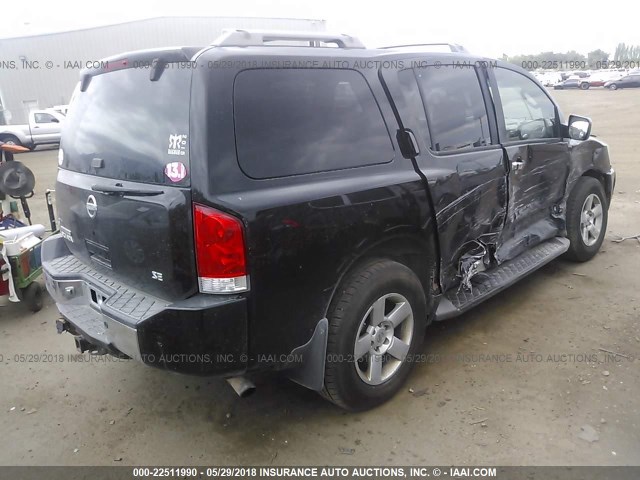 5N1AA08B74N732993 - 2004 NISSAN ARMADA SE/LE BLACK photo 4