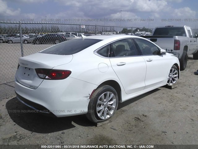 1C3CCCCB7FN625532 - 2015 CHRYSLER 200 C WHITE photo 4