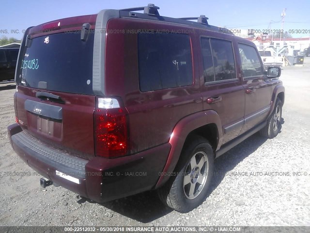 1J8HH48K49C501339 - 2009 JEEP COMMANDER SPORT მუქწითელი ფოტო 4