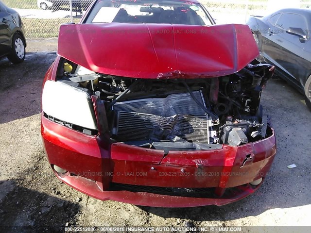 1B3LC56K38N293547 - 2008 DODGE AVENGER SXT RED photo 6