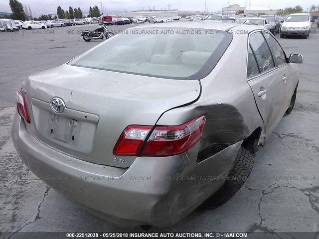 4T1BE46K17U620137 - 2007 TOYOTA CAMRY NEW GENERAT CE/LE/XLE/SE BEIGE photo 4