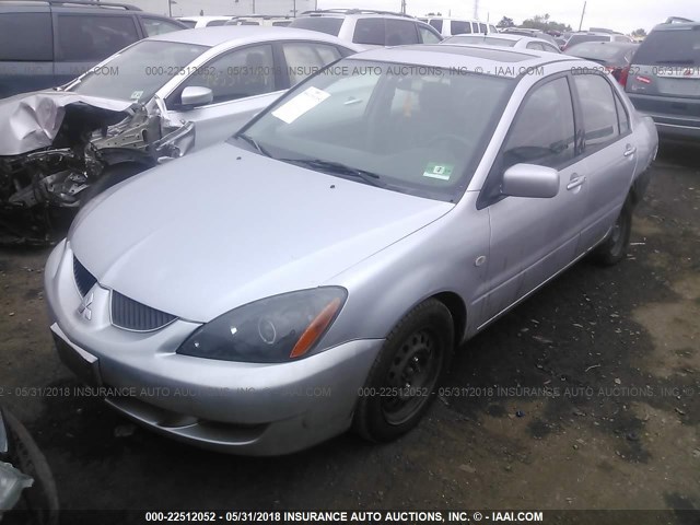 JA3AJ36E14U017683 - 2004 MITSUBISHI LANCER LS SILVER photo 2