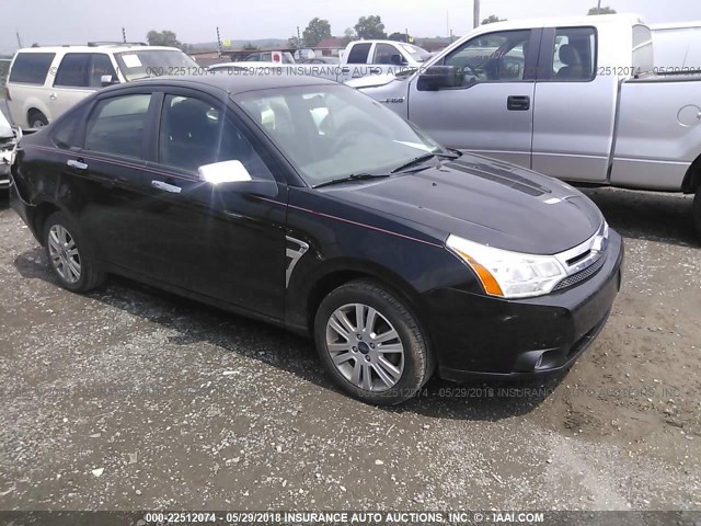 1FAHP35N88W297358 - 2008 FORD FOCUS SE/SEL/SES BLACK photo 1