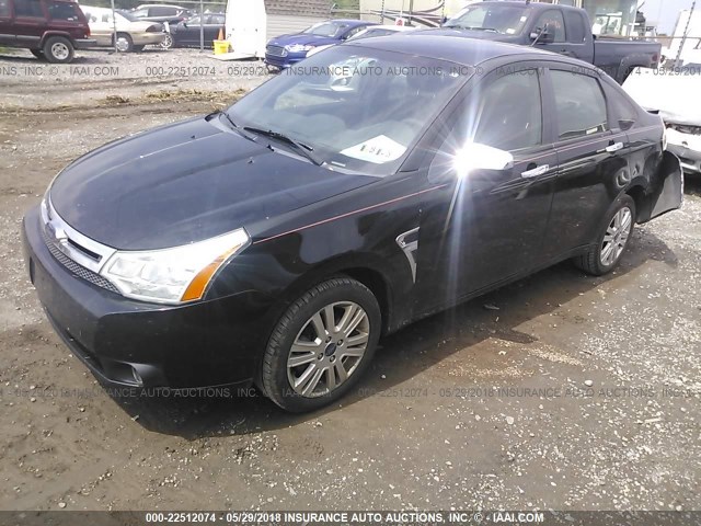 1FAHP35N88W297358 - 2008 FORD FOCUS SE/SEL/SES BLACK photo 2