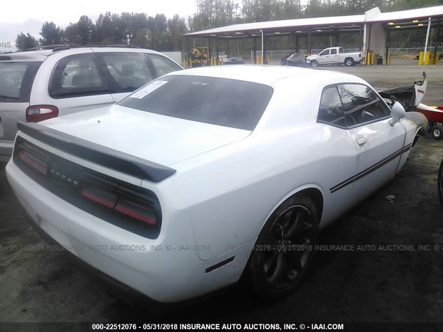 2C3CDZAG3HH637994 - 2017 DODGE CHALLENGER SXT WHITE photo 4