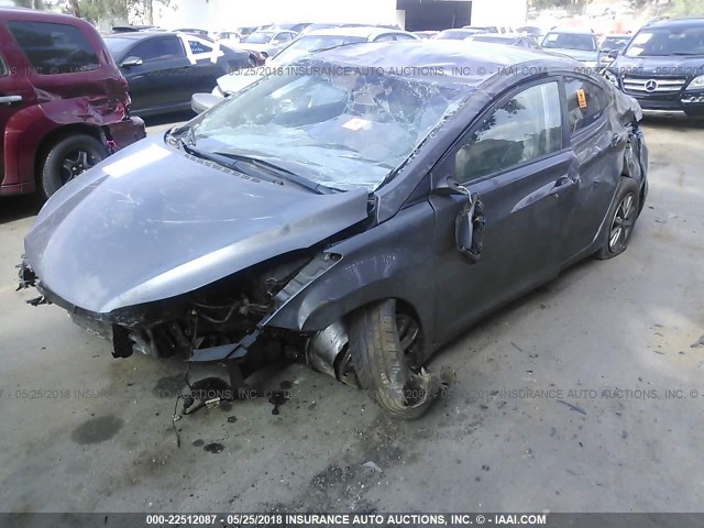 5NPDH4AE4EH507523 - 2014 HYUNDAI ELANTRA SE/SPORT/LIMITED GRAY photo 2