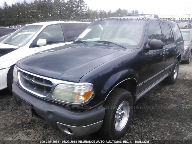 1FMZU73X4YUA80710 - 2000 FORD EXPLORER XLT Navy photo 2