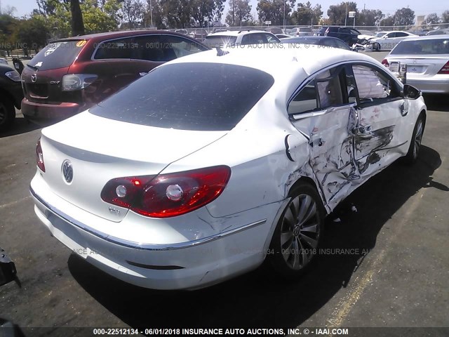 WVWMP7AN4AE557742 - 2010 VOLKSWAGEN CC SPORT WHITE photo 4