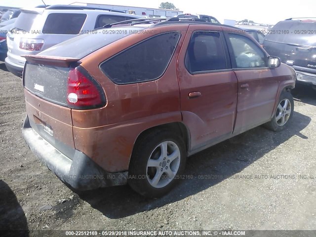 3G7DA03E14S520386 - 2004 PONTIAC AZTEK ORANGE photo 4