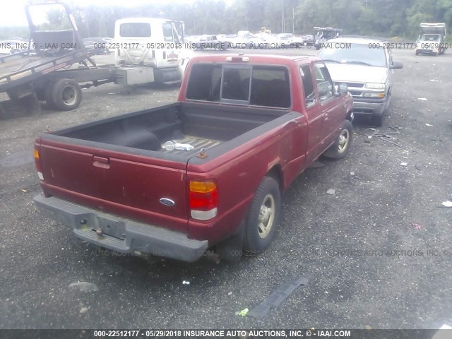 1FTYR14CXWTA82281 - 1998 FORD RANGER SUPER CAB RED photo 4