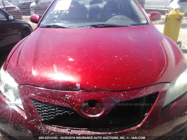 4T1BE46K27U172331 - 2007 TOYOTA CAMRY NEW GENERAT CE/LE/XLE/SE RED photo 10