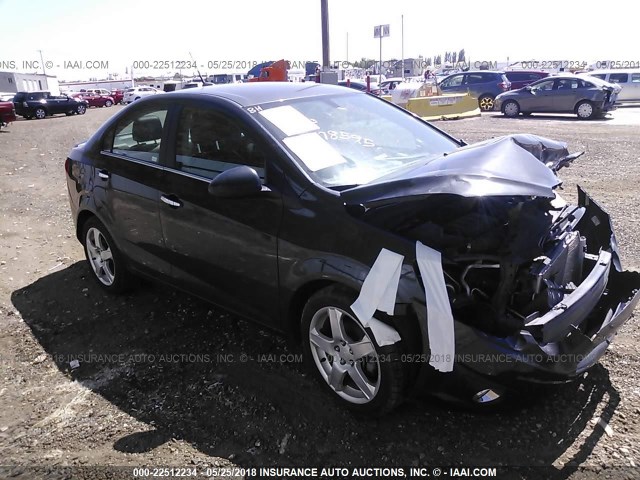 1G1JE5SB1E4211959 - 2014 CHEVROLET SONIC LTZ GRAY photo 1