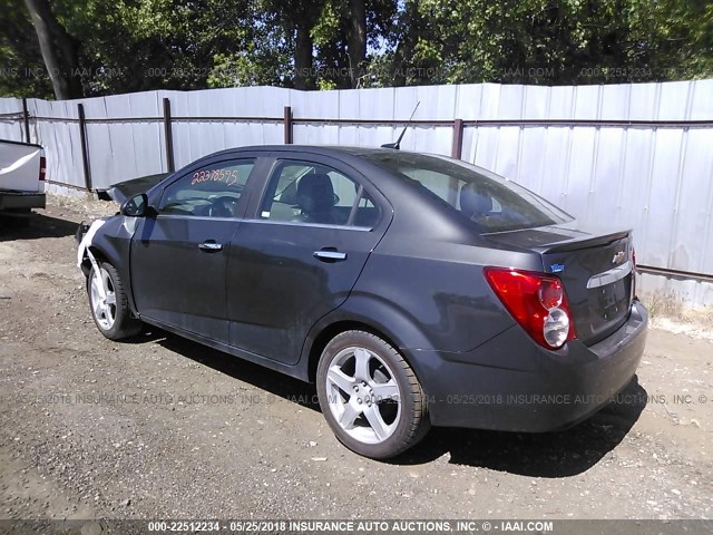 1G1JE5SB1E4211959 - 2014 CHEVROLET SONIC LTZ GRAY photo 3