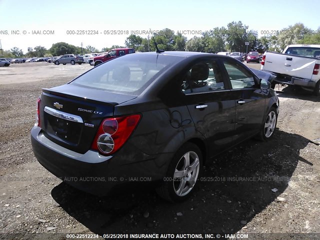 1G1JE5SB1E4211959 - 2014 CHEVROLET SONIC LTZ GRAY photo 4