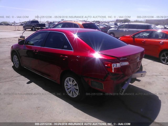4T4BF1FK5CR190771 - 2012 TOYOTA CAMRY SE/LE/XLE წითელი ფოტო 3