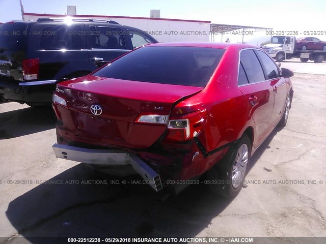 4T4BF1FK5CR190771 - 2012 TOYOTA CAMRY SE/LE/XLE წითელი ფოტო 6